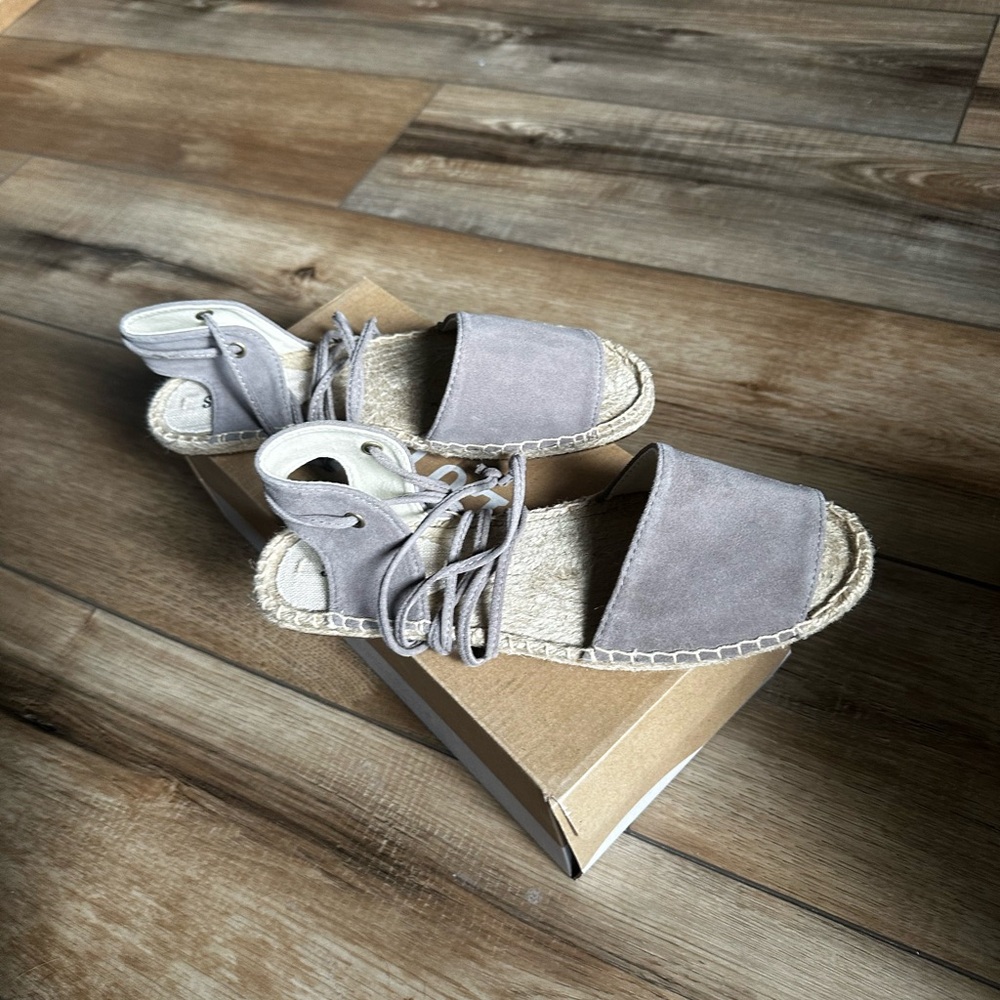 Gray Espadrille Sandals